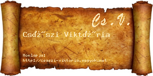 Császi Viktória névjegykártya