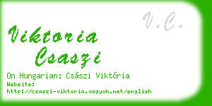 viktoria csaszi business card